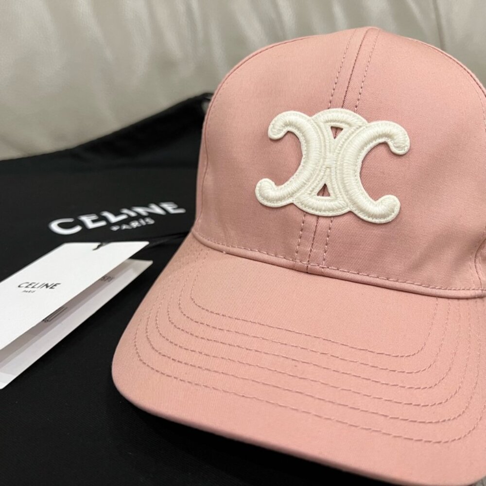 Celine Triomphe Cap. Celine Triomphe cap. Pink baseball cap